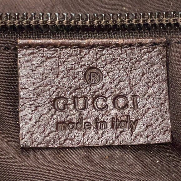 Authentic Gucci Monogram Flat Canvas/Leather Crossbody Messenger Bag - Picture 14 of 17